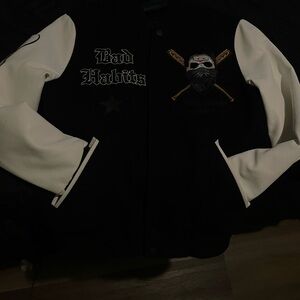 Roku Black and White Bomber Jacket